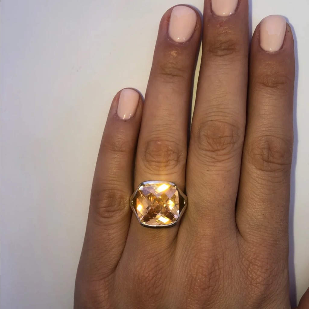 Alfani Citrine Silver Ring